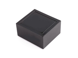 Estuche giratorio con tapa abatible para gemelos, de plástico negro con detalles de terciopelo. Hengjian