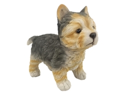 ORIGEN Home Decor Perro Animales | Figura de Perro Gris - 13x15x7cm BY SIGRIS