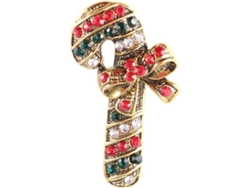 BROCHE DE NATAL vintage com cristal, presente para mulheres e meninas