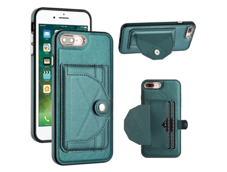 Funda Mobile Phone Cases Shockproof With Card para iPhone 6 Plus Piel Marrón