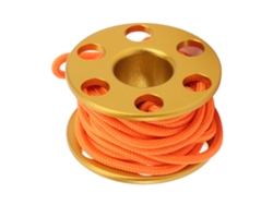 Omni-carrete De Dedo Para Buceo Scuba Mini De Aleación De Aluminio Con Hilo Nylon Fluorescente Para Cuevas Submarinas Oro