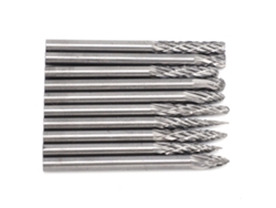10 Brocas De Fresado De Acero De Tungsteno De Doble Ranura De 3x3 Mm Para Mecanizado Y Grabado.