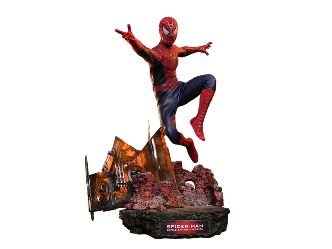 Figura Hot Toys Mms859 - Marvel Comics - Spider-man - Spider-man Battle Damaged Version