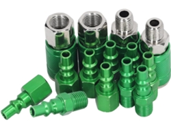 Kit De Acoplador Y Tapón De Aire Universal De 1/4 Npt De Aleación De Aluminio Aro Para Herramientas