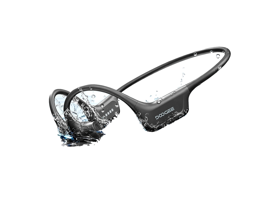Auriculares de conducción ósea, resistentes al agua, Bluetooth 5.4, negros