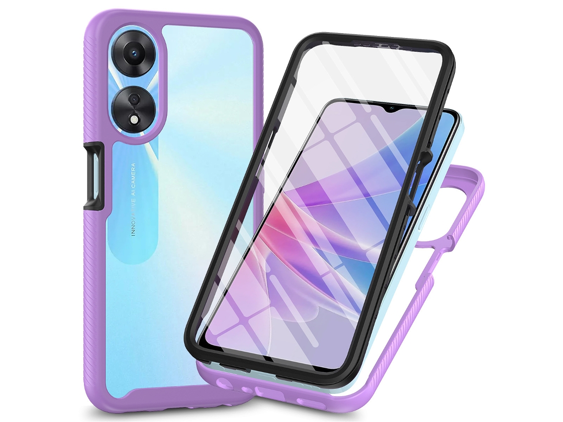 Protetor De Tela Céu Estrelado Com Película Pet Integradaroxo - Oppo A17