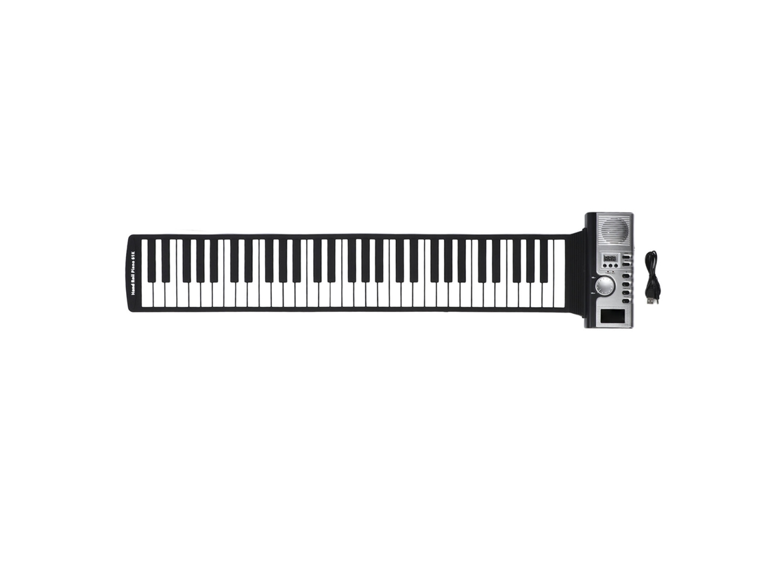 Teclado Piano Roll Up Portátil De 61 Teclas Silicona Con Altavoz Integrado Para Niños Y Adultos