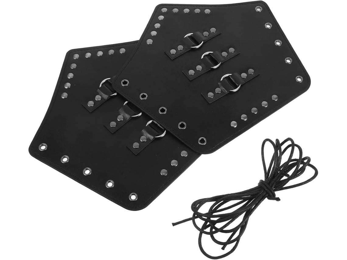 De 2 Braçadeiras Medievais Para Cosplay, Estilo Viking, Estilo Renascentista, Protetores De Braço Em Couro Sintético.