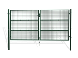 Puerta batiente de malla metálica 3m olga A.150cm verde