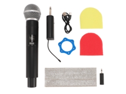 Sistema de micrófono inalámbrico dinámico VHF para karaoke y grabación.