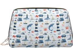 Neceser De Viaje Cuero Organizador Para Mujer Diseño Estampado Vacaciones