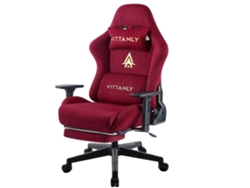 Silla Gamer, Diseño Ergonómico, Reposabrazos Ajustables, Color Vino Rojo OEM