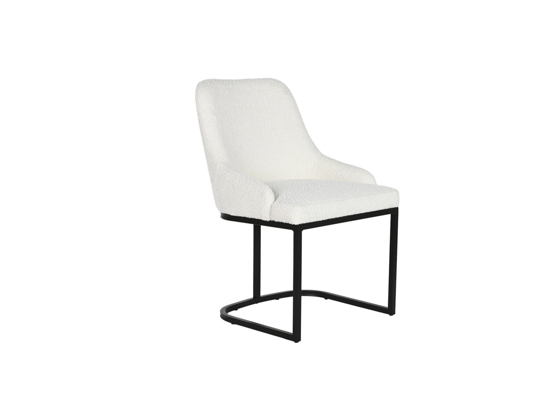 Silla Metal Poliester Blanco 54x61x82,5cm