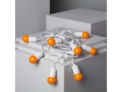 Guirnalda de Luces LEDKIA Waterproof Blanco 8 Bombillas Led E27 G45 3W de Colores Naranja (550 cm)