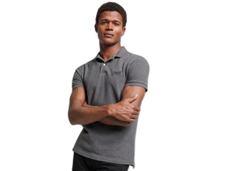Polo de Hombre SUPERDRY Piqué Clásico Negro (S)