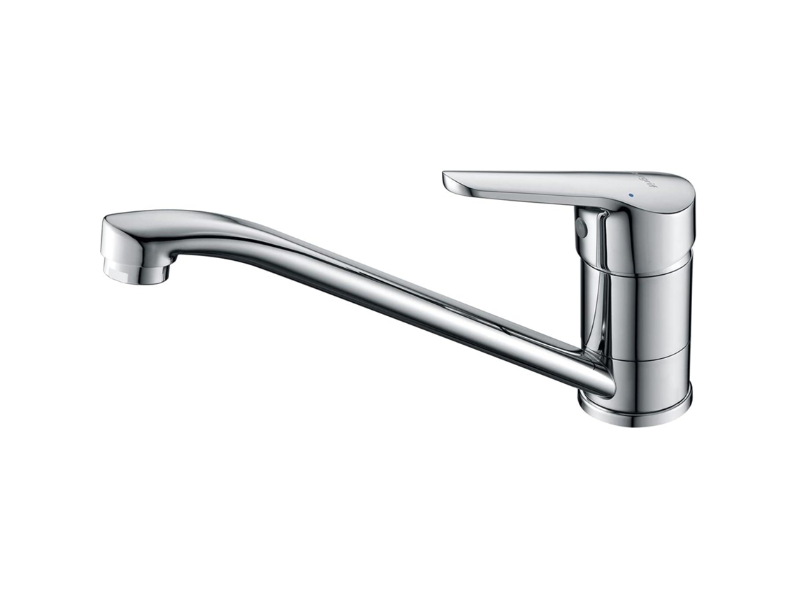 Grifo De Cocina Clásico, Grifo De Lavabo Monomando, Color Plata