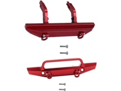 Parachoques Y Parte Trasera De Metal Para Coche Rc Trx4-m 1/18, Piezas De Mejora, Rojo.