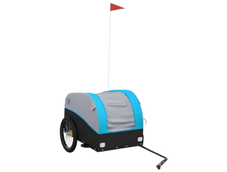 Remolque VIDAXL para bicicleta hierro negro y azul (45 kg)