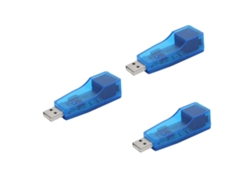 Lote De 3 Convertidores Mini Usb 2.0 A Ethernet 10/100 Adaptador De Red