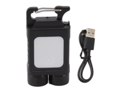 Linterna LED llavero 2026 de 800 lm, recargable por USB, mini luz de trabajo portátil para acampar, hacer senderismo y pescar.
