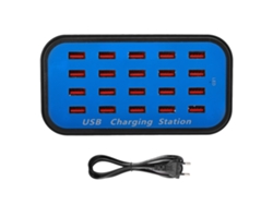 Concentrador Usb De 20 Puertos Con Carga Rápida Inteligente Y Estación De Carga Rápida De Alta Potencia