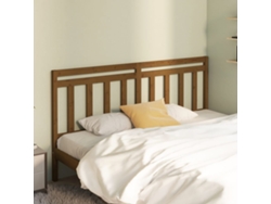 Cabecero De Cama Madera Maciza De Pino Marrón Miel 206x4x100 Cm
