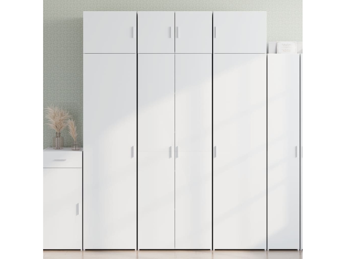 Armario De Madera De Ingeniería Blanco 70x42,5x225 Cm