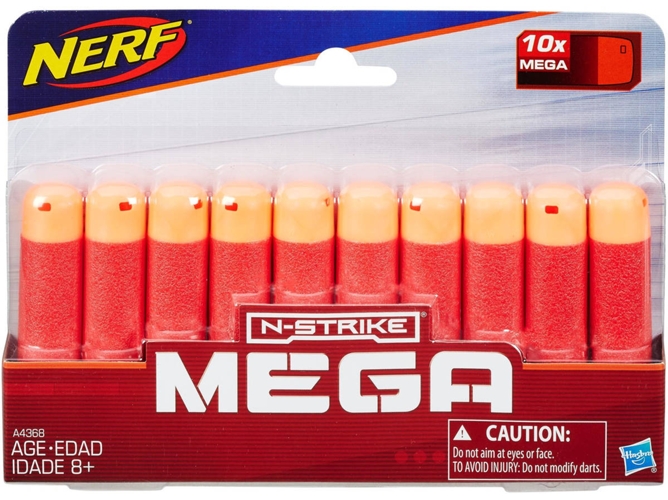 Municiones NERF N-Strike Mega 10 un