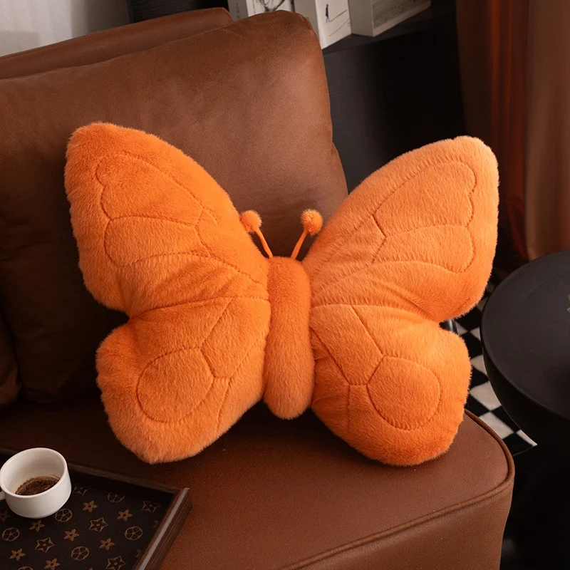 Cojín/almohada Para Adultos Con Estampado De Mariposas (naranja, 46 Cm), Soporte Para La Columna Vertebral.