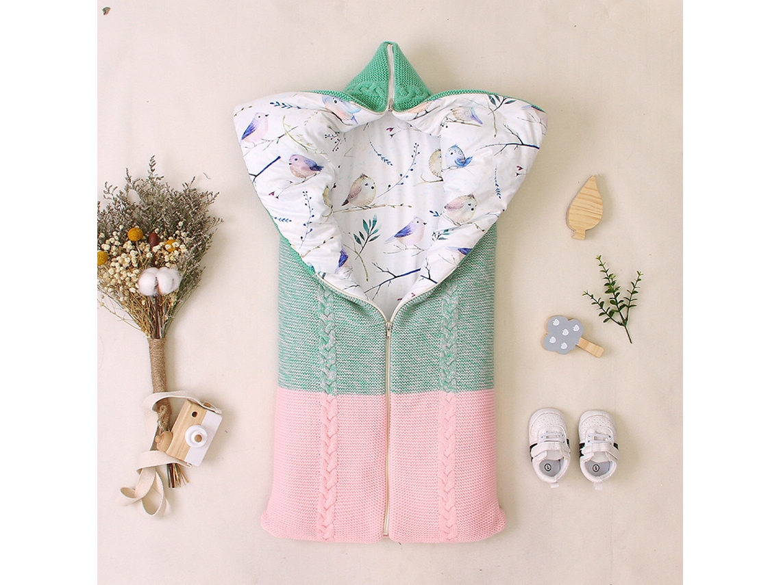 Bolsa térmica Chrui para cochecito, manta polar suave y cálida para bebés de 0 a 12 meses (verde)