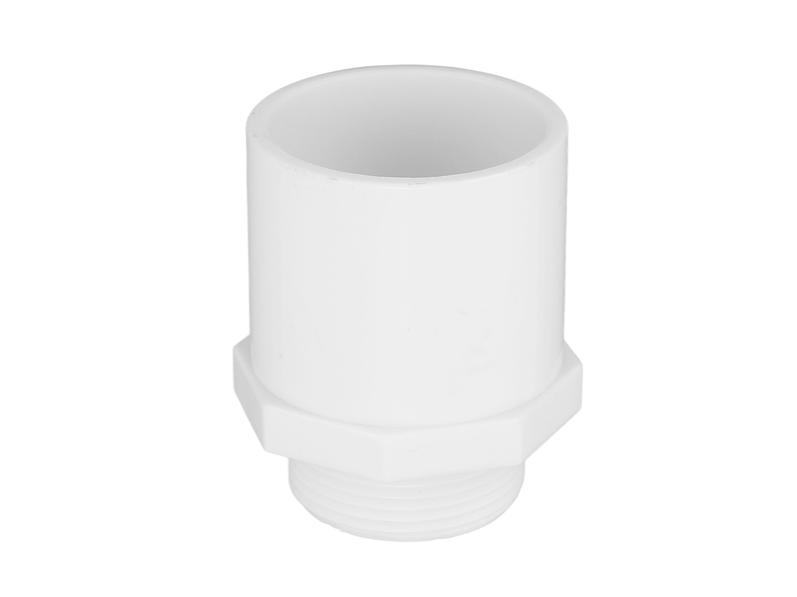 Conector De Tubería De Pvc Con Rosca Macho G1 Para Riego Agrícola, Invernaderos, Granjas Y Piscinas.