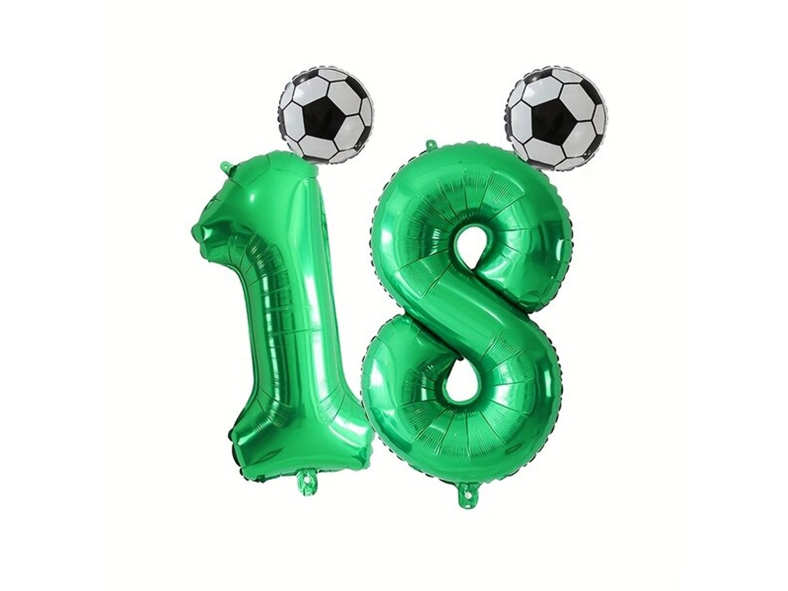 Globo de fútbol verde de 32 pulgadas para decoración de cumpleaños Vayotoy