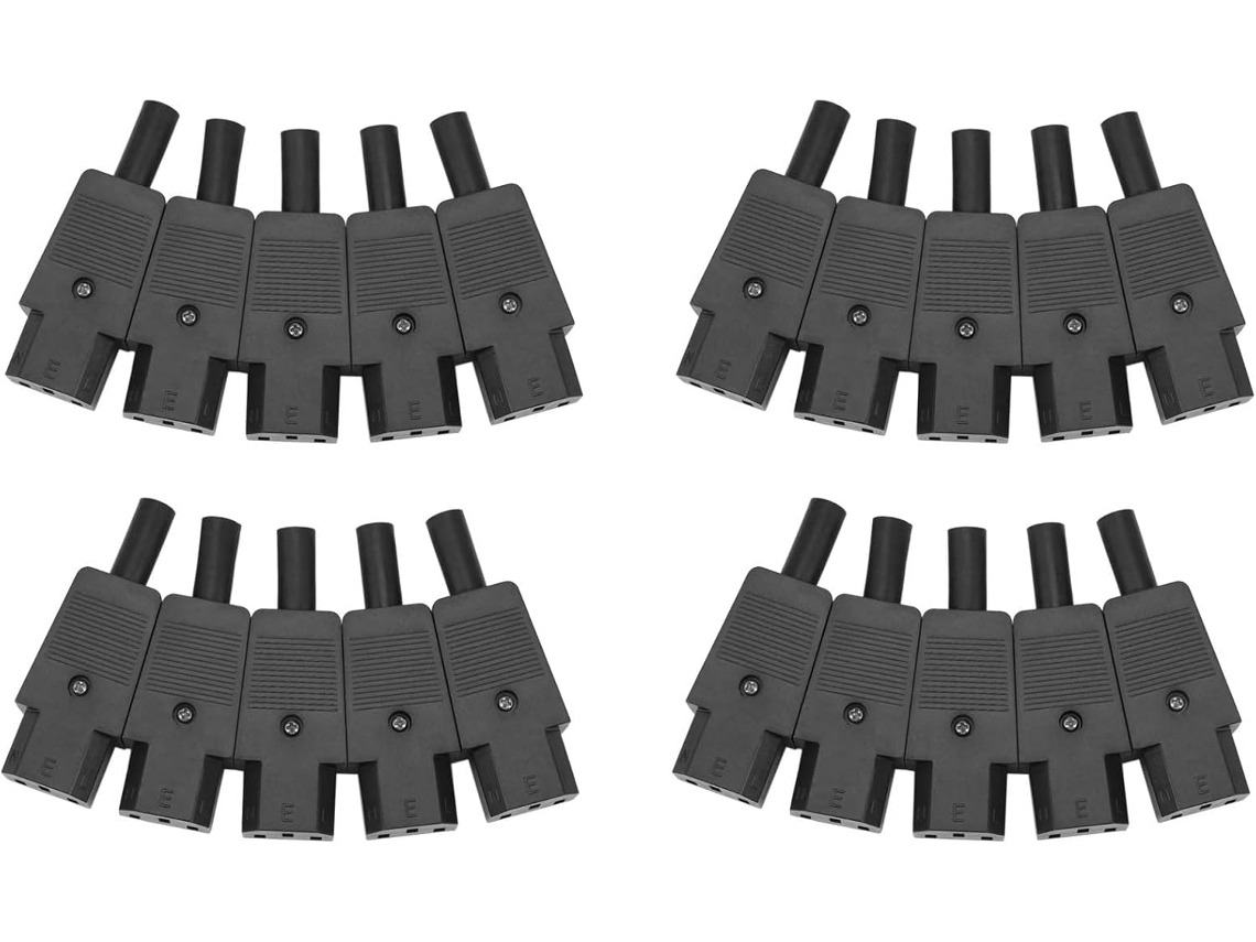 20 Unidades De Adaptador De Conector Hembra Iec 325 C13 Para Enchufe De Alimentación