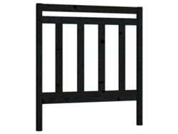 Cabecero de cama 96x4x100 cm Pino macizo Negro MAISON EXCLUSIVE