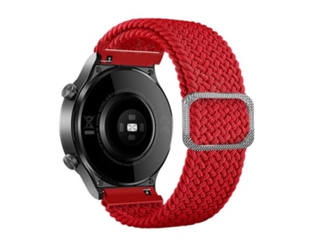 Correa de nailon 22mm con hebilla para Samsung Galaxy Watch3 45mm/Huami Amazfit Pace/Stratos - tinto