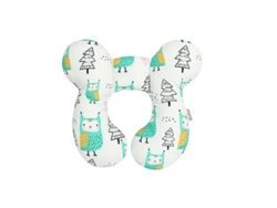 Almohada suave para bebé con soporte para el cuello para asientos de coche (Búho) Spqment