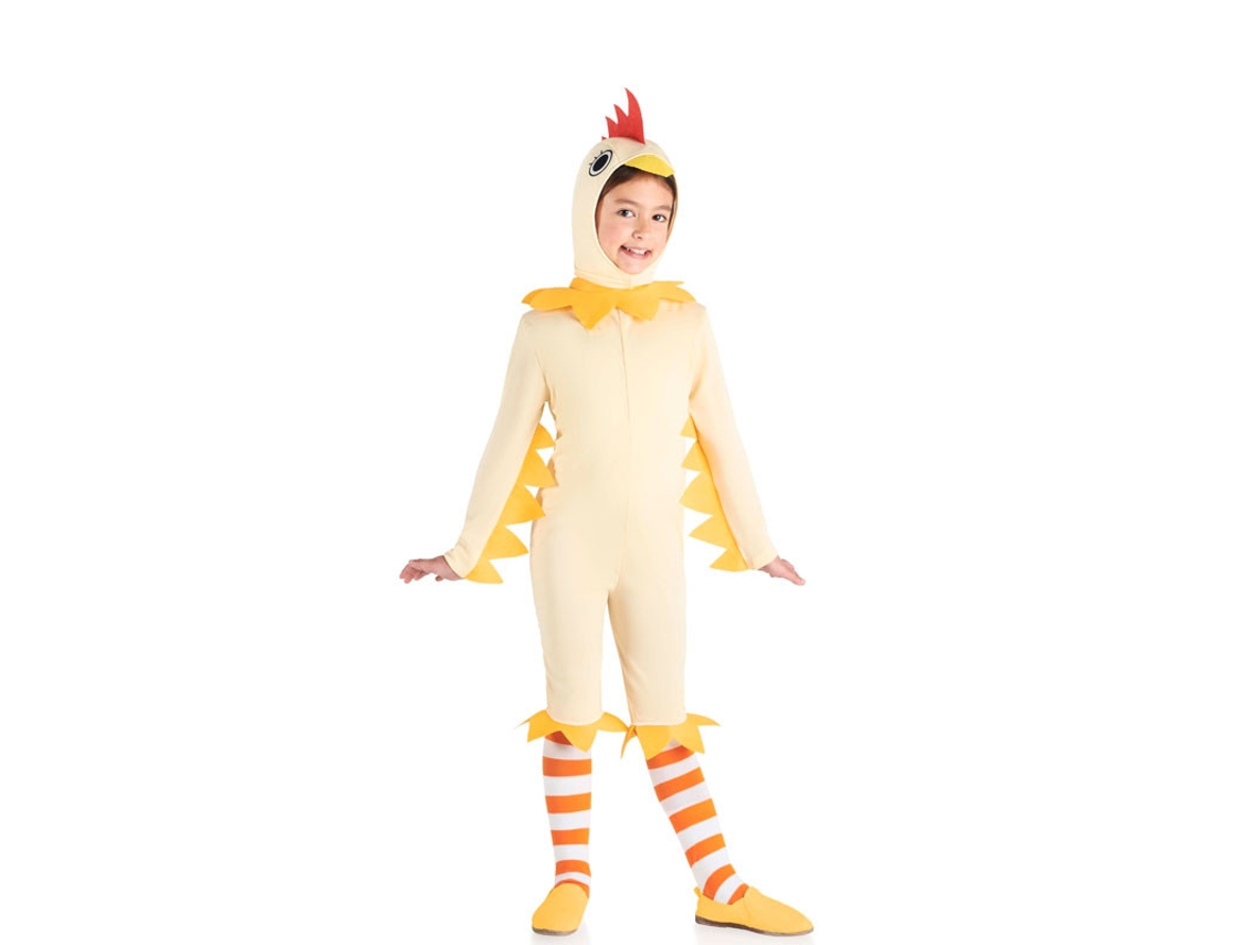 Disfraz de Gallina blanco y amarillo para niña