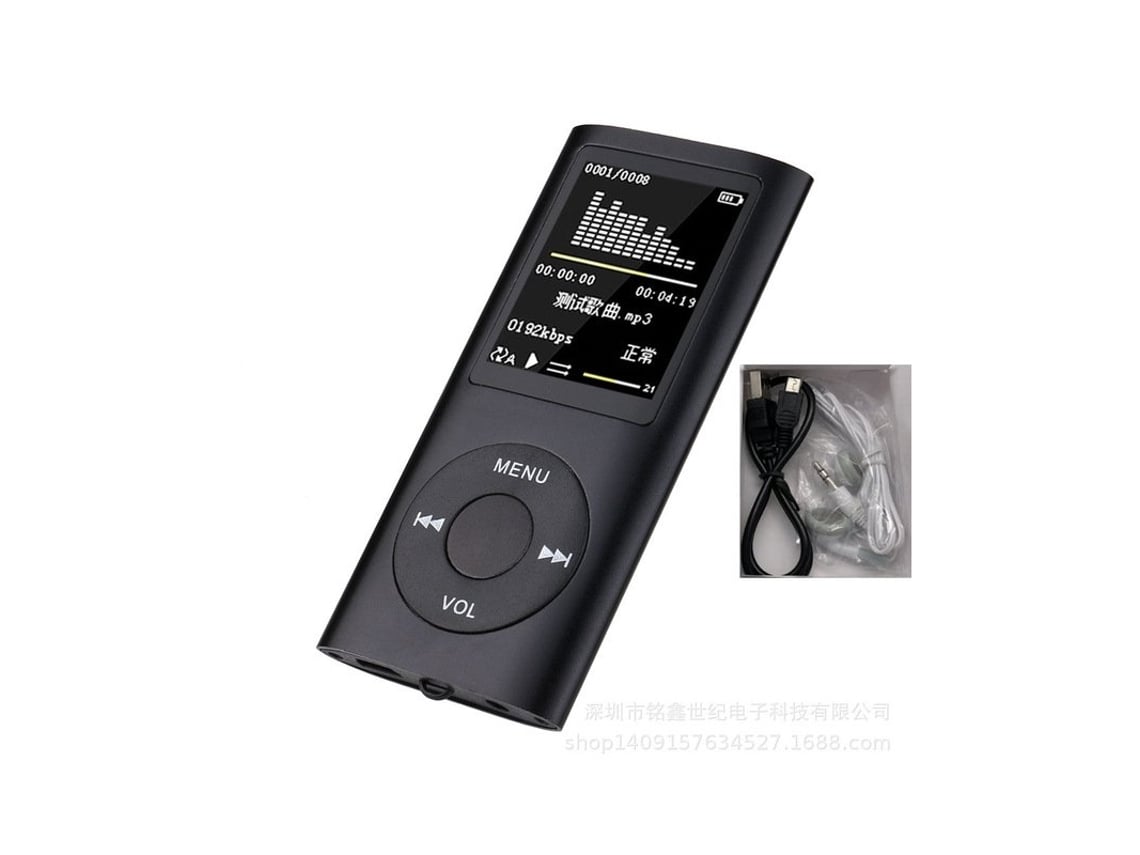 Leitor Mp3 Rádio Hifi Tela Lcd Digital Fm Preto Halinuia