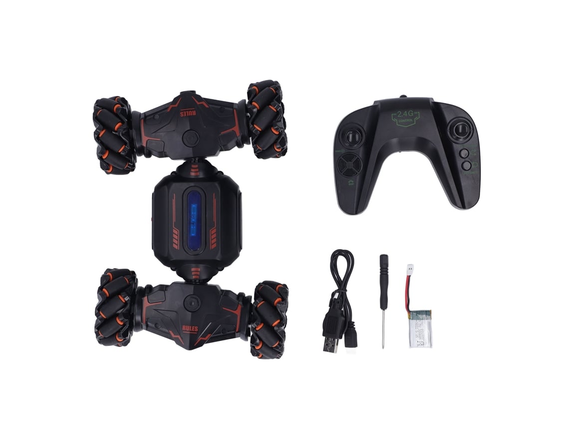 2026-coche Rc Con Sensor De Gestos, Carro Stunt 360° Rotación 2.4g Control Remoto Con Luz Para Niños De 8+ Años Naranja