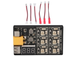 Placa De Carga De Baterías 1s 6 En 1 De Alta Eficiencia Para Baterías Lipo, Carga En Paralelo Y Balanceada