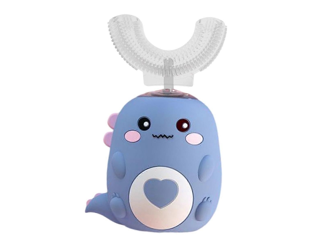 Cepillo de dientes eléctrico infantil GOKOCO con forma de U, diseño de dibujos animados, limpieza de 360 ​​grados, automático y clasificación IPX7.