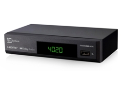 Decodificador digital terrestre y por satélite DVB-T2/S2 HEVC HD HDR10 HLG con pantalla TELE SYSTEM TS4020 T2S2HEVC COMBO