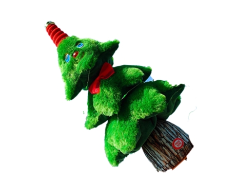 Árbol de Navidad columpio bailando saxofón adornos de juguete juguete de peluche eléctrico cantando y brillando, estilo 1
