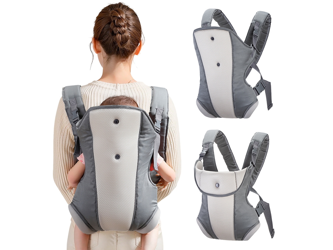 Portabebés Multifuncional Y Transpirable Apto Para Bebés De 0 A 18 Meses Color Gris Czhhmart