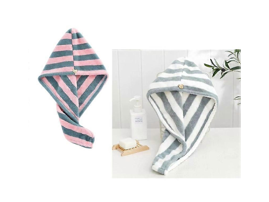 Juego de 2 toallas de microfibra superabsorbentes para secar el cabello, para mujer. Rosewell