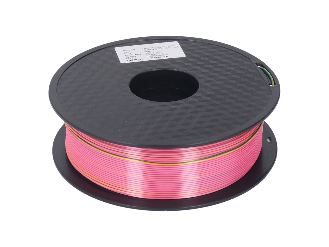 Filamento PLA para impresora 3D, 1,75 mm, verde, dorado, magenta, bobina, consumible 3D clasificado