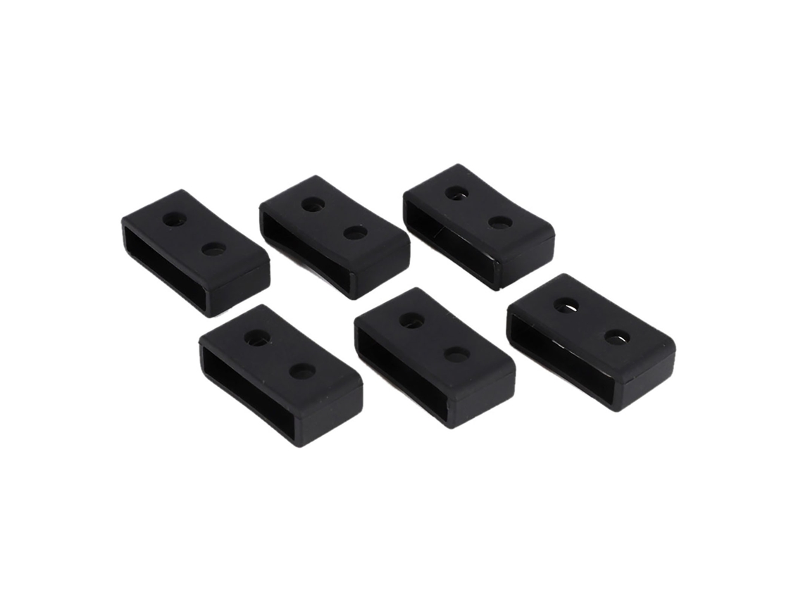 6 Anillos De Silicona Negra De 20 Mm Para Correa De Reloj Ba110
