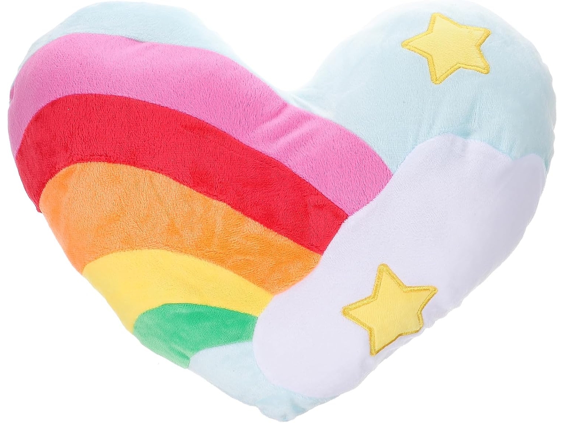 Almohada Suave Oficina Coche, Cojín Decorativo Con Forma De Corazón Arcoíris, Algodón Pp Para Sofá