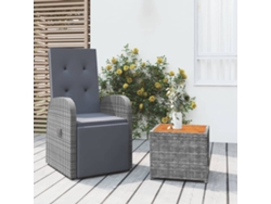 Conjunto de salón de jardín de 2 piezas DKD Home Decor en mimbre macizo de acacia y gris