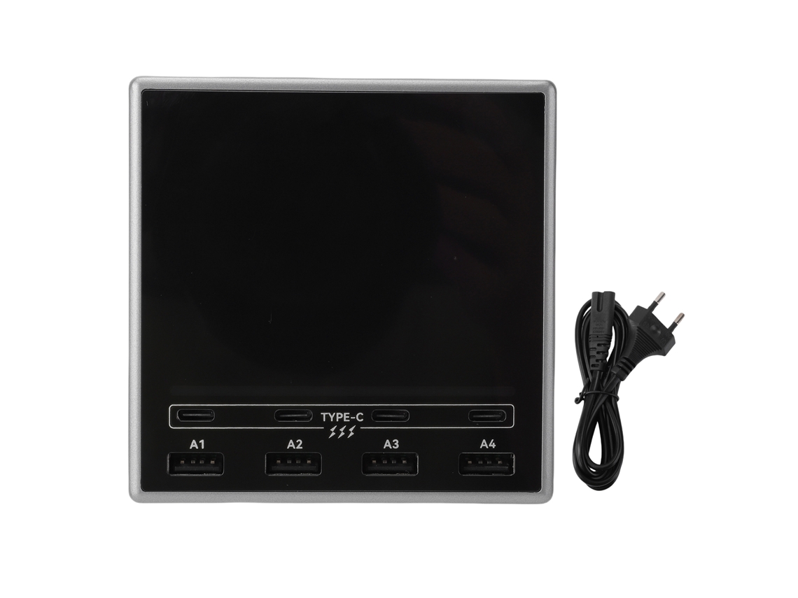 Base De Carga 140w De Carga Rápida Con Múltiples Interfaces De Salida Usb A Usb C Pd Hub De Cargador Inalámbrico